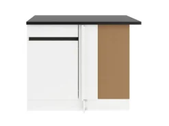 Optifit Küchen-Eck-Unterschrank 100 x 88 x 60 cm Luca932 Weiß Anthrazit