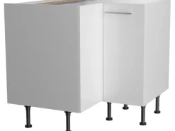 Optifit Küchen-Eck-Unterschrank Rurik986 90/90 cm x 87 cm x 58,4 cm Weiß