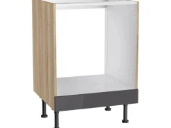 Optifit Küchen-Herdumbau Jonte984 60 cm x 87 cm x 58,4 cm Anthrazit-Wildeiche
