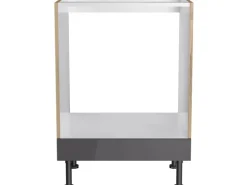 Optifit Küchen-Herdumbau Jonte984 60 cm x 87 cm x 58,4 cm Anthrazit-Wildeiche