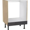 Optifit Küchen-Herdumbau Linus984 60 cm x 87 cm x 58,4 cm Anthrazit-Wildeiche
