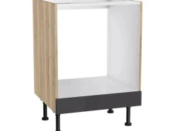 Optifit Küchen-Herdumbau Linus984 60 cm x 87 cm x 58,4 cm Anthrazit-Wildeiche