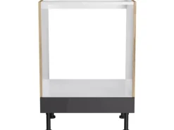 Optifit Küchen-Herdumbau Linus984 60 cm x 87 cm x 58,4 cm Anthrazit-Wildeiche