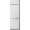 Optifit Küchen-Hochschrank für Kühlschr. Dakar286 60cmx211,8cmx60cm Weiß-Eiche