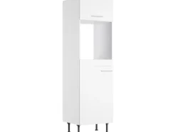 Optifit Küchen-Hochschrank für Backofen und Kühlschrank Bengt932 60 cm Weiß