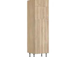 Optifit Küchen-Hochschrank für Kühl-Gefrier-Kombi Erik290 60 cm Wildeiche