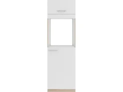 Optifit Küchen-Hochschrank Dakar286 60cm Weiß Sgl. für Backof. und Kühlschr.