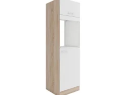 Optifit Küchen-Hochschrank Dakar286 60cm Weiß Sgl. für Backof. und Kühlschr.