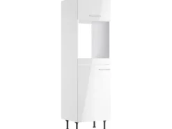 Optifit Küchen-Hochschrank für Backofen und Kühlschrank Rurik986 60 cm Weiß