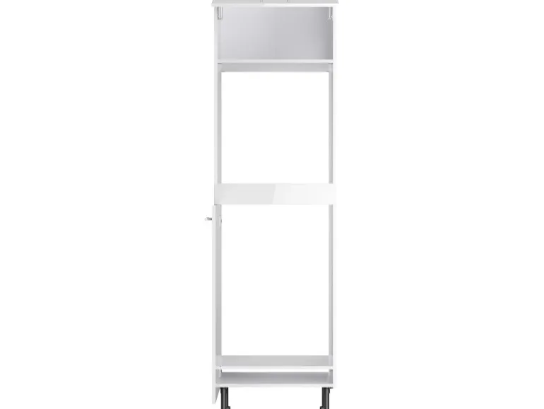 Optifit Küchen-Hochschrank für Backofen und Kühlschrank Rurik986 60 cm Weiß