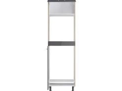 Optifit Küchen-Hochschrank für Backof./Kühlschr. Jonte984 60cm Anthra.-WildEiche