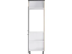 Optifit Küchen-Hochschrank für Kühlschrank Jonte984 60 cm Anthrazit-Wildeiche