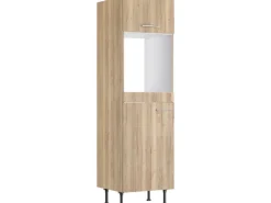 Optifit Küchen-Hochschrank für Backofen und Kühlschrank Erik290 60 cm Wildeiche