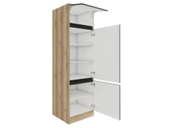 Optifit Küchen-Hochschrank 60 x 206,8 x 57,1 cm Noah420 Anthrazit Wildeiche NB