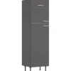 Optifit Küchen-Hochschrank für Kühl-Gefrier-Kombi Ingvar420 60 cm Anthrazit Matt