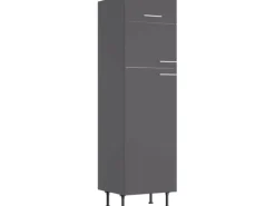 Optifit Küchen-Hochschrank für Kühl-Gefrier-Kombi Ingvar420 60 cm Anthrazit Matt