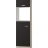 Optifit Küchen-Hochschrank f. Backofen u. Kühlschr. Faro220 60cm Anthrazit-Braun