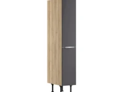 Optifit Küchen-Midi-Apothekerschrank Linus984 30 cm Anthrazit-Wildeiche