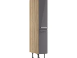 Optifit Küchen-Midi-Apothekerschrank Jonte984 30 cm Anthrazit-Wildeiche