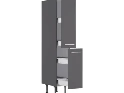 Optifit Küchen-Midi-Apothekerschrank Ingvar420 30cmx176,6cmx58,4cm Anthra. Matt