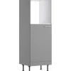Optifit Küchen-Midi-Schrank für Backofen und Kühls. Mats825 60 cm Basaltgrau