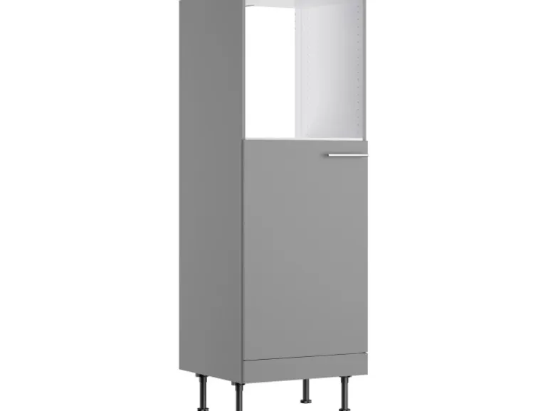 Optifit Küchen-Midi-Schrank für Backofen und Kühls. Mats825 60 cm Basaltgrau