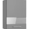 Optifit Küchen-Oberschrank mit Glassegment Mats825 50 cm Basaltgrau