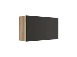 Optifit Küchen-Oberschrank 100 x 57,6 x 34,6 cm Noah420 Anthrazit Wildeiche NB