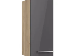 Optifit Küchen-Oberschrank Jonte984 30cm x 70,4cm x 34,9cm Anthrazit-Wildeiche
