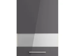 Optifit Küchen-Oberschrank mit Glassegment Jonte984 50 cm Anthrazit-Wildeiche