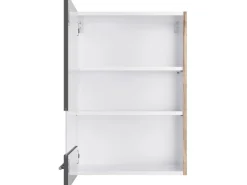 Optifit Küchen-Oberschrank mit Glassegment Jonte984 50 cm Anthrazit-Wildeiche