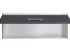 Optifit Küchen-Oberschrank Jonte984 90cm x 35,2cm x 34,9cm Anthrazit-Wildeiche