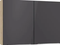 Optifit Küchen-Oberschrank Linus984 100 x 70,4 x 34,9 cm Anthrazit-Wildeiche