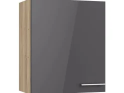 Optifit Küchen-Oberschrank Jonte984 60cm x 70,4cm x 34,9cm Anthrazit-Wildeiche