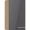Optifit Küchen-Oberschrank Jonte984 40cm x 70,4cm x 34,9cm Anthrazit-Wildeiche