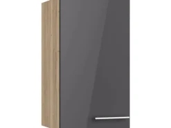 Optifit Küchen-Oberschrank Jonte984 40cm x 70,4cm x 34,9cm Anthrazit-Wildeiche