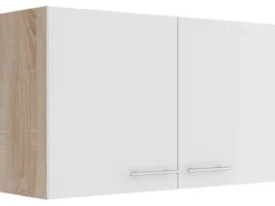 Optifit Küchen-Oberschrank Dakar286 100 cm Weiß Seidenglanz
