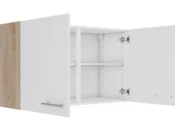 Optifit Küchen-Oberschrank Dakar286 100 cm Weiß Seidenglanz