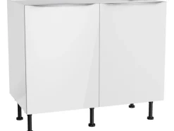 Optifit Küchen-Spülenunterschrank Arvid986 100 cm x 87 cm x 58,4 cm Weiß