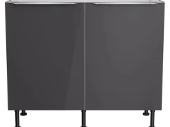 Optifit Küchen-Spülenunterschrank Linus984 100cmx87cmx58,4cm Anthra.-WildEiche