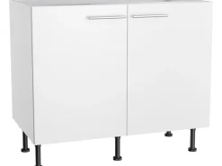 Optifit Küchen-Spülenunterschrank Bengt932 100 cm x 87 cm x 58,4 cm Weiß