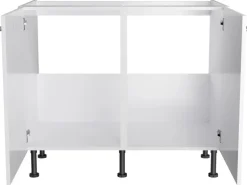 Optifit Küchen-Spülenunterschrank Bengt932 100 cm x 87 cm x 58,4 cm Weiß