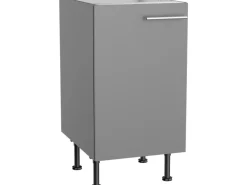 Optifit Küchen-Spülenunterschrank Mats825 45 cm x 87 cm x 58,4 cm Basaltgrau