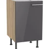 Optifit Küchen-Spülenunterschrank Jonte984 50x87x58,4cm Anthra.-WildEiche