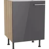 Optifit Küchen-Spülenunterschrank Jonte984 60x87x58,4cm Anthra.-WildEiche