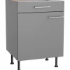 Optifit Küchen-Unterschrank Mats825 60 cm x 87 cm x 58,4 cm Basaltgrau