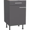 Optifit Küchen-Unterschrank Ingvar420 50 cm x 87 cm x 58,4 cm Anthrazit Matt