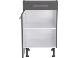 Optifit Küchen-Unterschrank Ingvar420 50 cm x 87 cm x 58,4 cm Anthrazit Matt