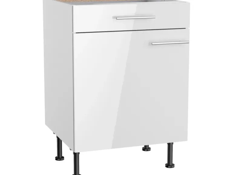 Optifit Küchen-Unterschrank Rurik986 60 cm x 87 cm x 58,4 cm Weiß
