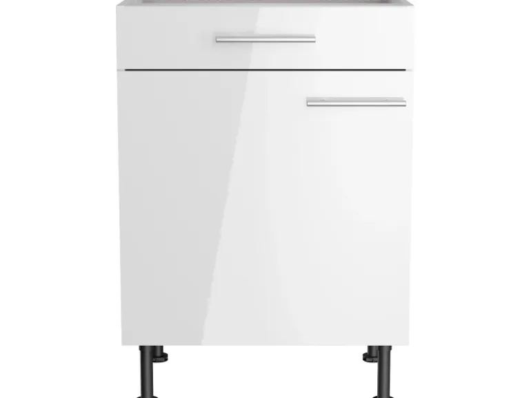 Optifit Küchen-Unterschrank Rurik986 60 cm x 87 cm x 58,4 cm Weiß